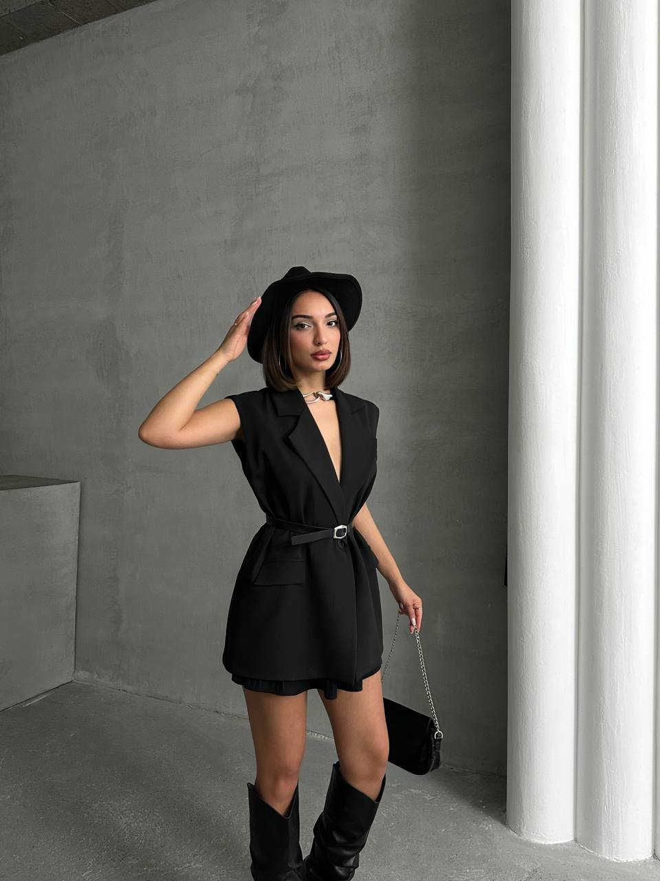 Black Atlas Fabric Vest