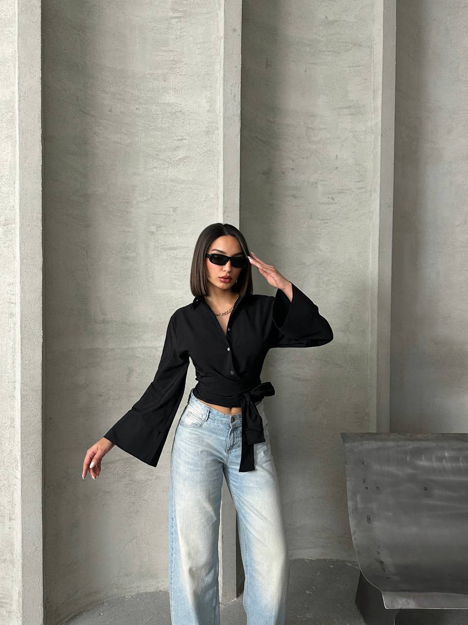 Midnight Elegance Black Shirt