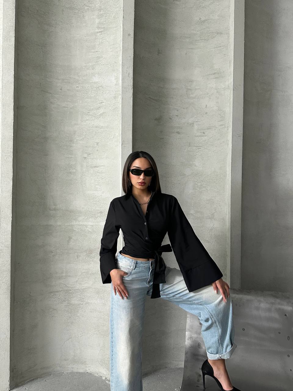 Midnight Elegance Black Shirt