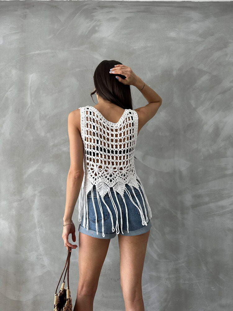 Santorini Crochet Top