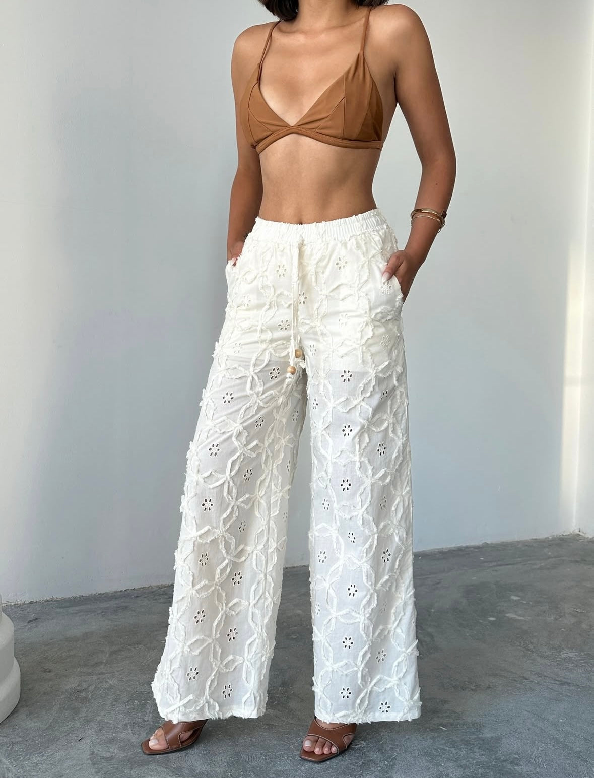 Elara Embroidered Pants – 100% Cotton