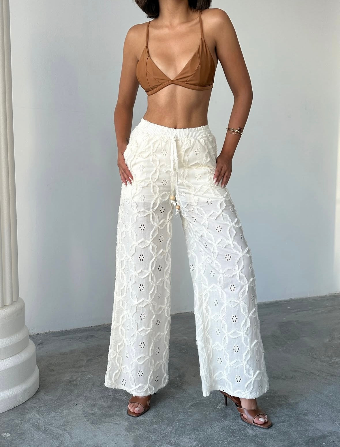 Elara Embroidered Pants – 100% Cotton