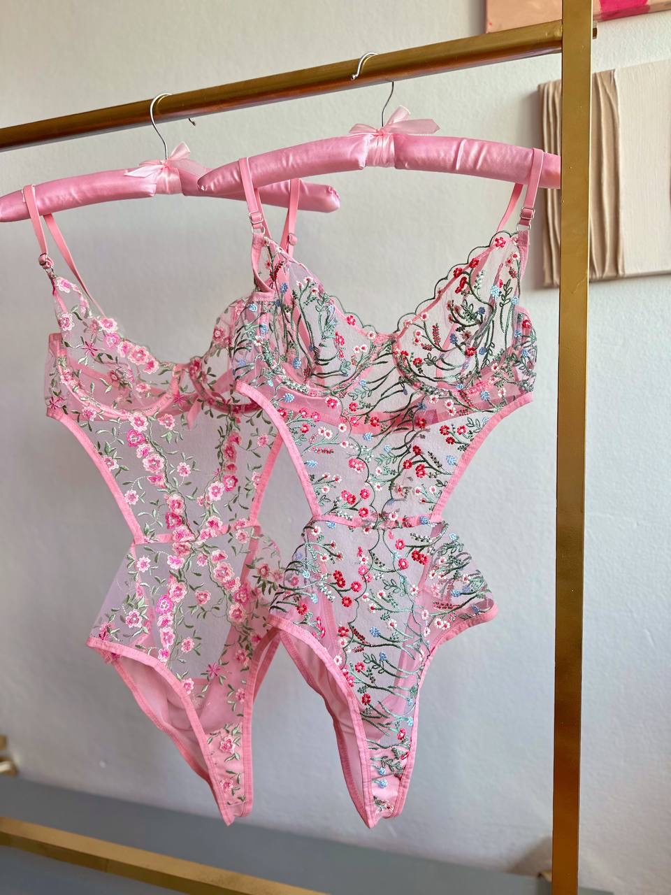 Floral Pink Bodysuit – Soft & Stretchy