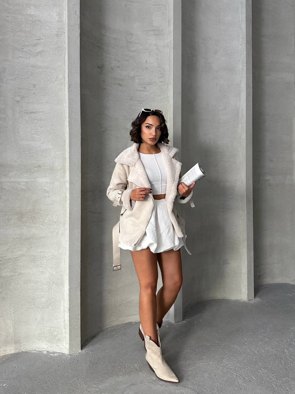 Verona Suede Cream Jacket – Soft, Elegant & Timeless