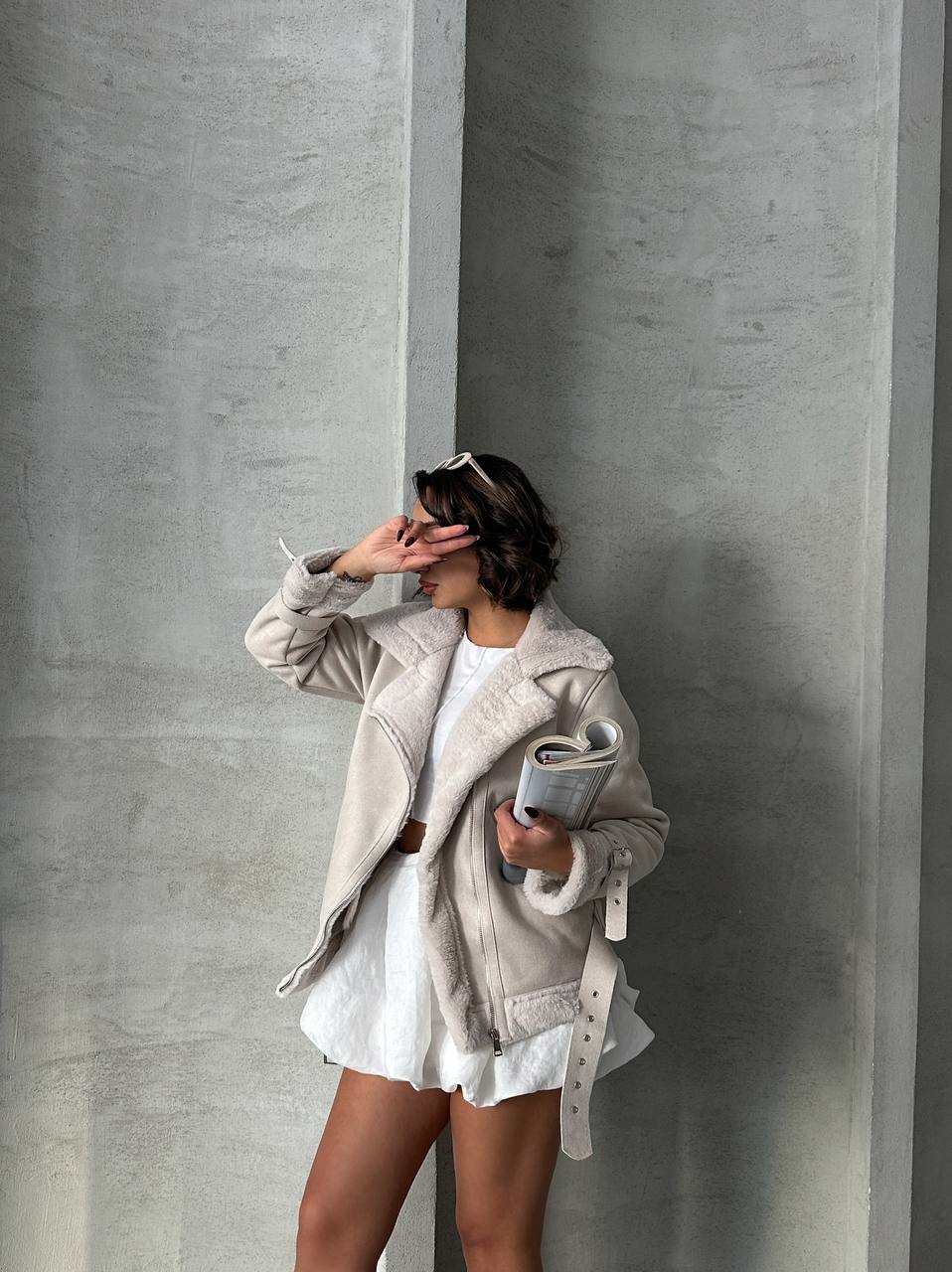 Verona Suede Cream Jacket – Soft, Elegant & Timeless